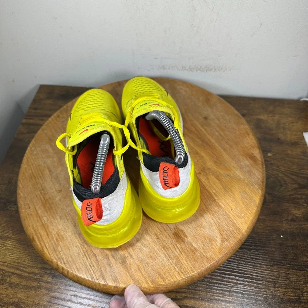 Nike Air Max 270 Womens 5.5 Yellow White Black Sneakers DQ4694-700